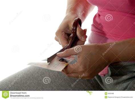 Woman Clipping Coupon Intentional Blur On Coupon Stock Photo - Image of ...