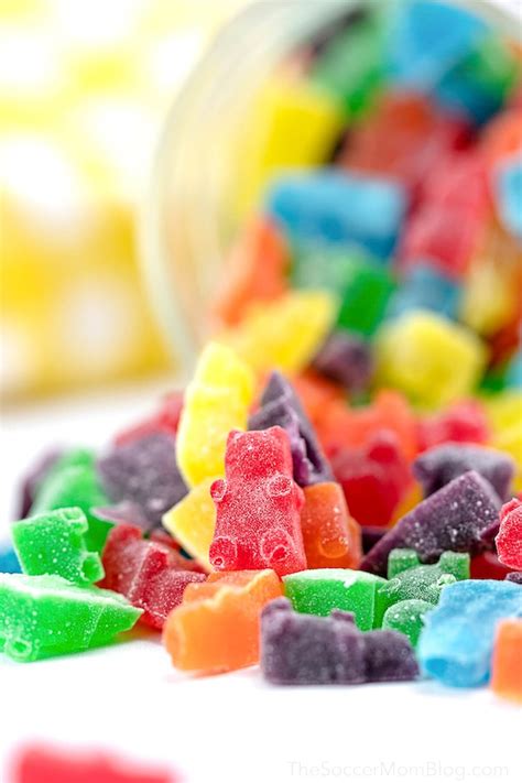 3 Ingredient Homemade Gummy Bears With Jello The Soccer Mom Blog