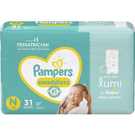 Lumi By Pampers Newborn Diapers Jumbo Compatible With Lumi Sleep
