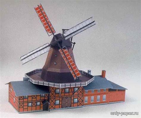 Pin By Arfael On Papercraft Paper Models Paper Windmill Dutch Windmills