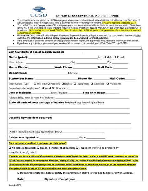 Employee Incident Report - How to create an employee Incident Report? Download this Employee ...