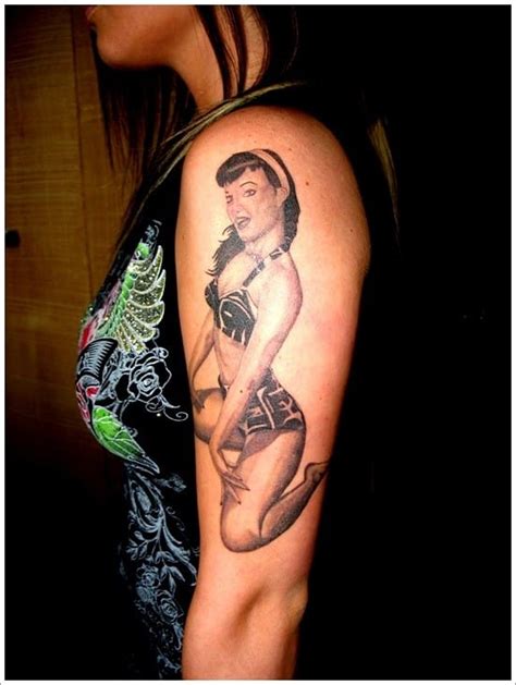 Pin Up Girl Tattoos Black And White