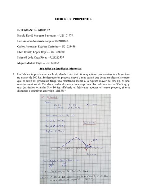 S S Taller Estadistica Inferencial Utp Studocu Hot Sex Picture