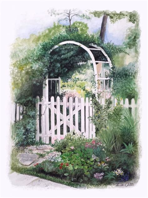 Garden Gate Art By Annette Paintings And Prints Landscapes And Nature
