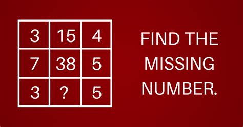 Can You Find The Missing Numbers