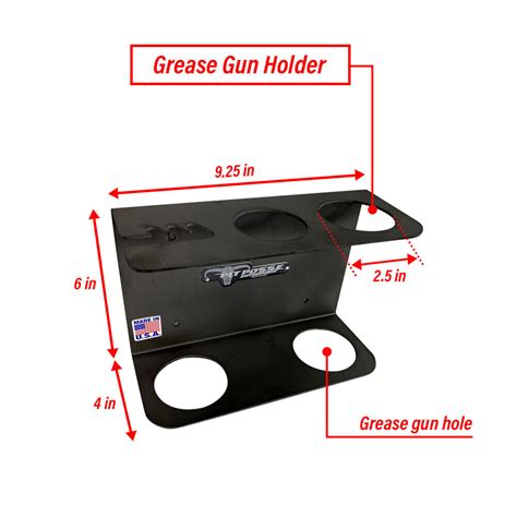 Pit Posse Aluminum Hand Grease Gun Storage Caddy Holder Trailer Usa Made Black Ebay