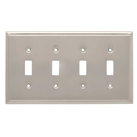 Decorative wall plates are made from a wide range of materials and can do a lot to enhance a room's decor. Liberty Country Fair Decorative Quadruple Switch Plate, Satin Nickel-126477 - The Home Depot
