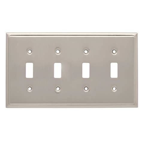 Decorative wall plates are made from a wide range of materials and can do a lot to enhance a room's decor. Liberty Country Fair Decorative Quadruple Switch Plate, Satin Nickel-126477 - The Home Depot