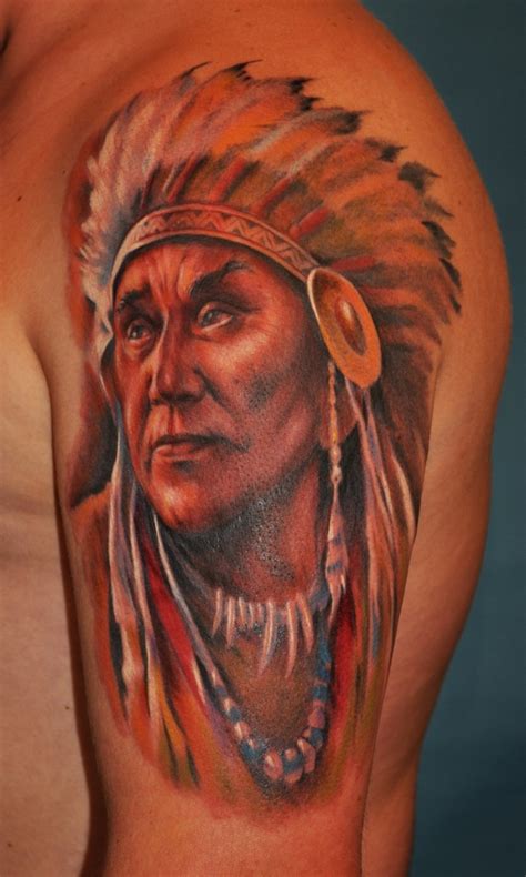 Indian With Ornaments Tattoo On Shoulder Tattooimagesbiz