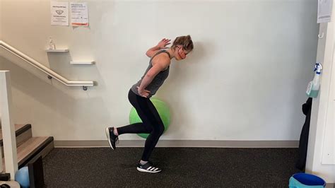 Mini Squat With Ball Against Wall Youtube