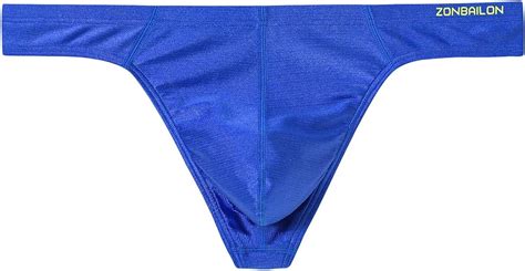 buy zonbailon mens sexy thong underwear g string bulge enhancing ball pouch t back bikini briefs