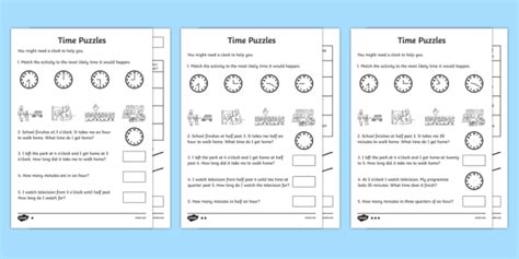 Differentiated Time Worksheet Worksheet Pack