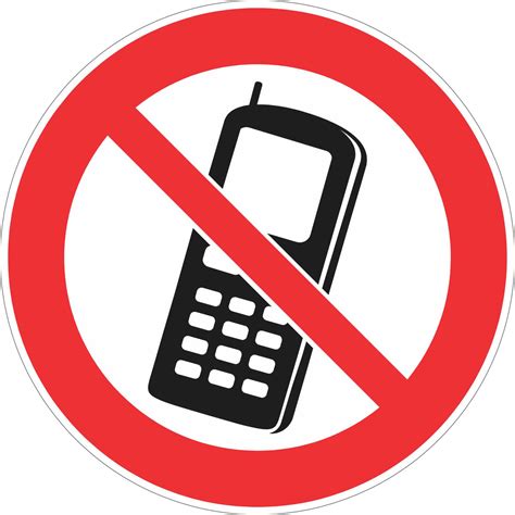 Prohibition Sign No Mobile Phones Au