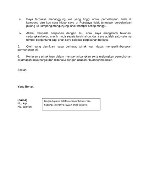 Kerajaan / kuarters diberikan kepada saya. Contoh Surat Rayuan Permohonan Rumah Kuarters