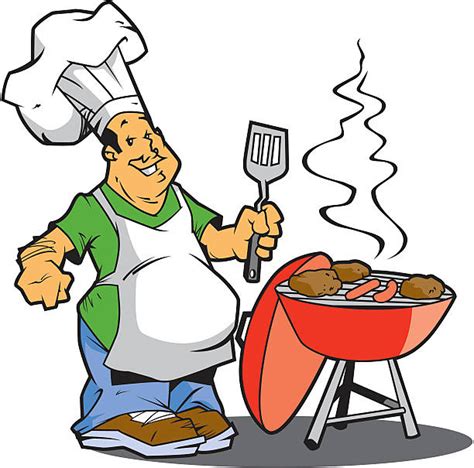 Best Grill Man Grills Illustrations Royalty Free Vector Graphics