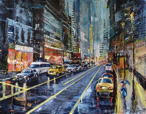 Evening Traffic Painting By Stefano Popovski Fine Art America