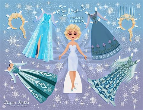 Elsa Disney Frozen Paper Doll Pirates And Princesses