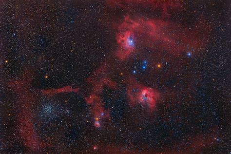 The Flaming Star Nebula Tadpole Nebula And M38 By Captain Marmote On