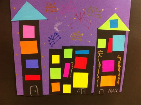 Art Sub Plan Cityscape For Kindergarten Kindergarten Art Projects