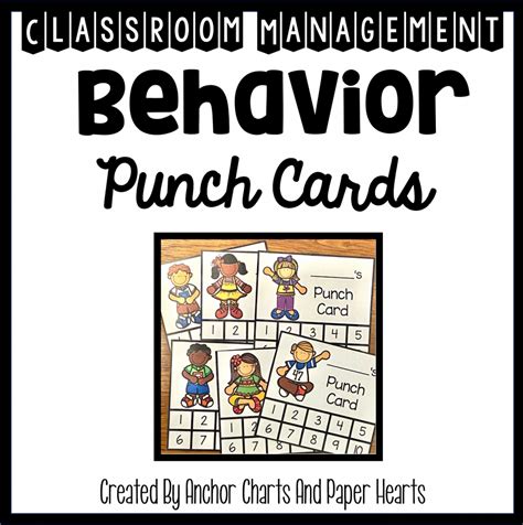 behavior punch cards anchor charts and paper hearts