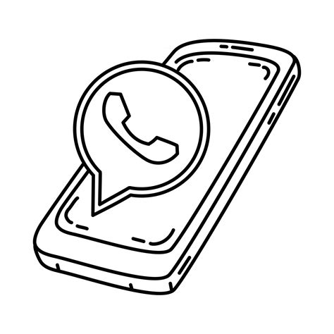 Whatsapp Icon Doodle Hand Drawn Or Outline Icon Style 2761209 Vector