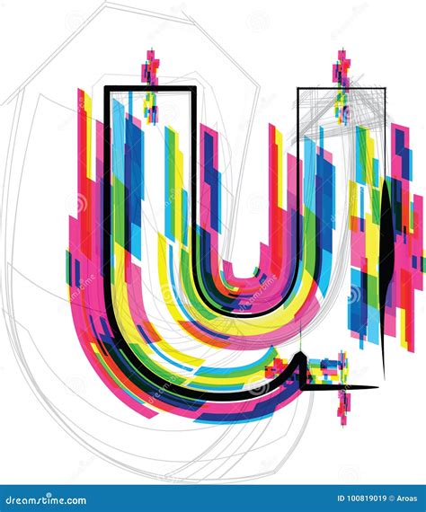 Font Illustration Letter U Stock Vector Illustration Of Element