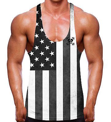 Usa Flag Bodybuilding Stringer Vest American United States Gym Clothing