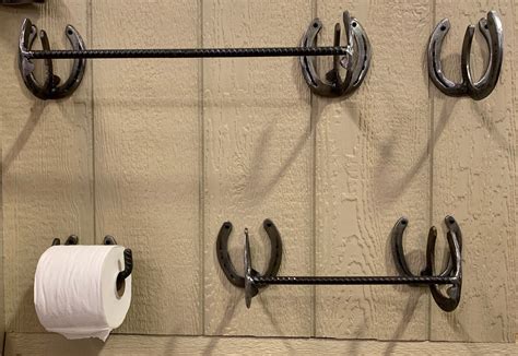 Rustic Iron Horseshoe Towel Racksshoe Racks