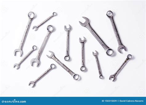 Wrenches Of Different Sizes Stock Image Image Of Industry White