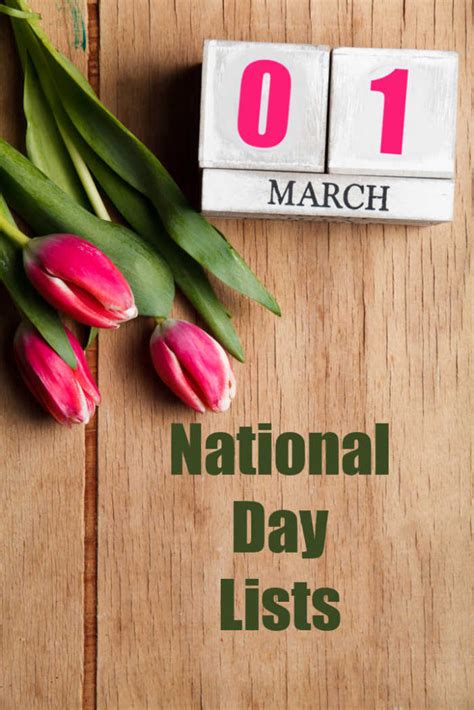 What Are The March National Days Find Out With This Calendar