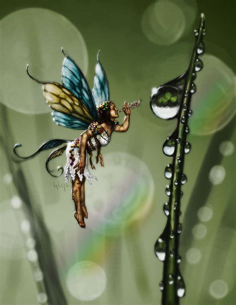 Nothing Quenches A Faery S Thirst Like Morning Dew On A Blade Of Fresh Grass Painted In