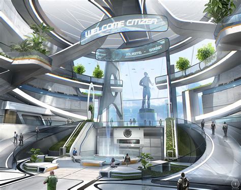Pin By Yi Mu On 科幻场景 Sci Fi Architecture Sci Fi Environment Sci Fi City