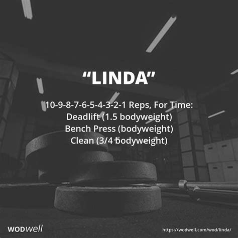 Linda Wod Wod Crossfit Crossfit Workouts Wod Workout
