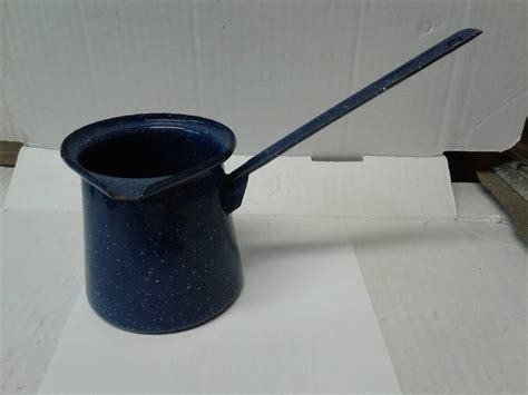 Blue Enamel Ladle Turkish Coffee Pot Etsy Turkish Coffee Coffee