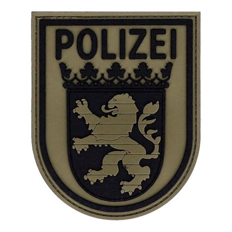 Rubberpatch Polizei Nordrhein Westfalen Steingrauoliv 500