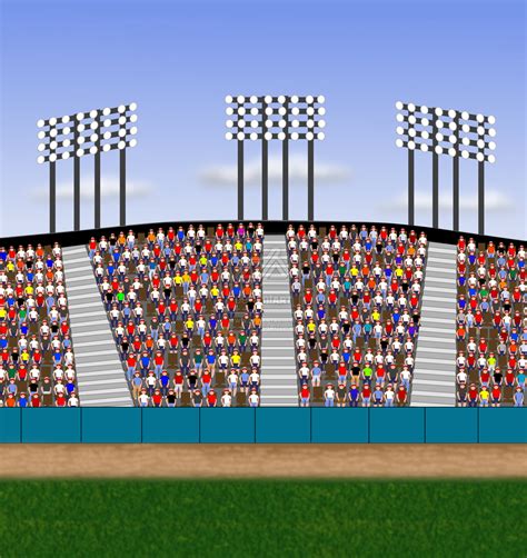 Cartoon Stadium Crowd Background Clip Art Library