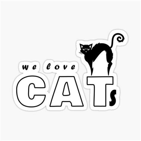 we love cats cat sticker for sale by nobleman99 redbubble