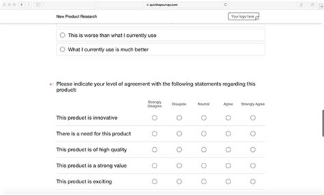 Online Product Research Survey Template Quicktapsurvey