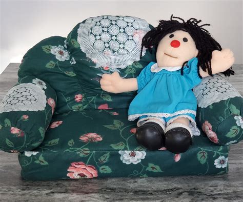 The Big Comfy Couch W Molly Doll Plush Set Green Floral Etsy Canada