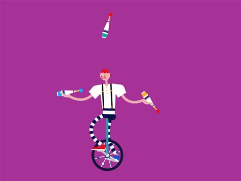Just Juggling On An Unicycle By Goldener Westen On Dribbble