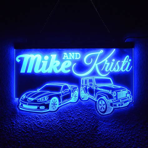 Personalized Led Neon Sign Man Cave Sign Custom Led Garage Etsy