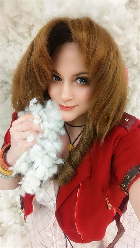 Custom Aerith Gainsborough Wig With Materia For Hair Etsy