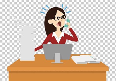 Office Dispatcher Png Clipart Business Cartoon Communication