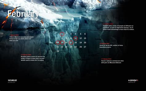malware calendar wallpaper for february 2011 [updated] securelist