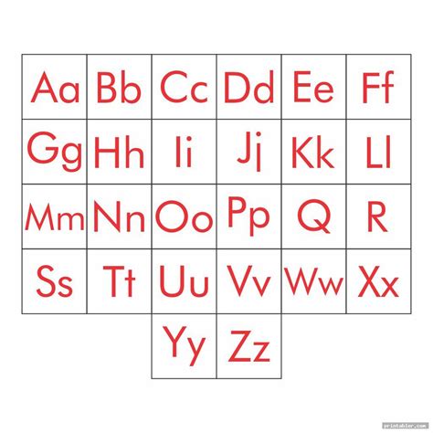 Russian alphabet chart with english examples and sounds. Chart Full Page Alphabet ABC Printable - Printabler.com