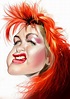 Cyndi Lauper | Celebrity caricatures, Caricature artist, Funny caricatures