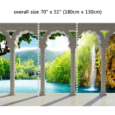 Wall Mural Waterfall In Deep Forest Arch Structure Peel And Stick