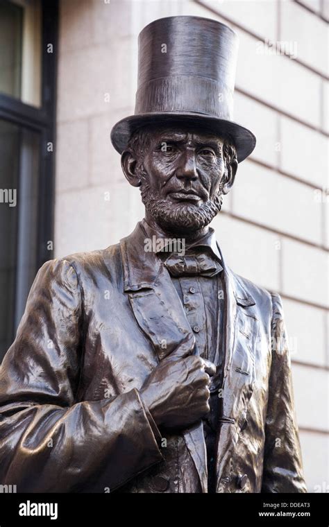 Statue Of Abraham Lincoln Outside The New York Historical Society