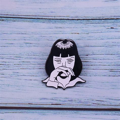 Mrs Mia Wallace Enamel Pin American Pulp Fiction American Badge Limited
