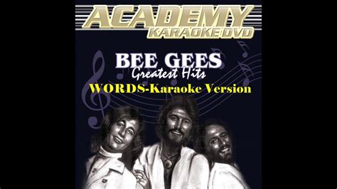 Bee Gees Words Karaoke Youtube